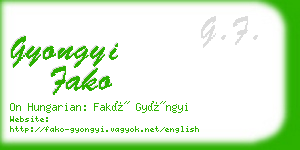 gyongyi fako business card